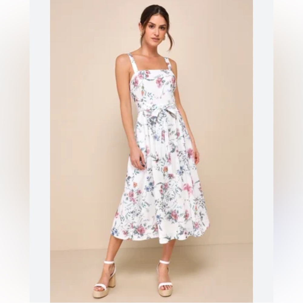 Lulus Dress S Spring Ivory